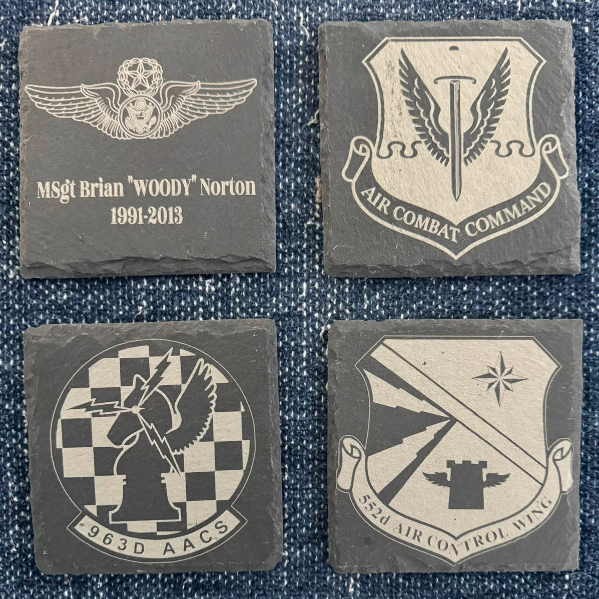Military Slate Coasters — A Gift for Woody