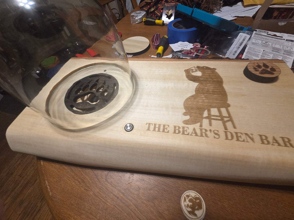 Hand-Tooled Whiskey Smoke Board – Customizable Cocktail Smoker