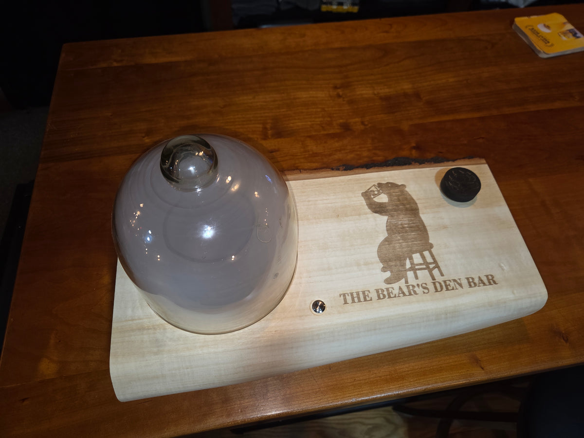 Hand-Tooled Whiskey Smoke Board – Customizable Cocktail Smoker