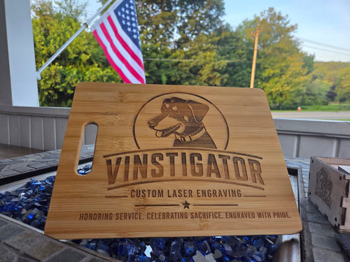 Personalized Military Engraved Bamboo Cutting Board