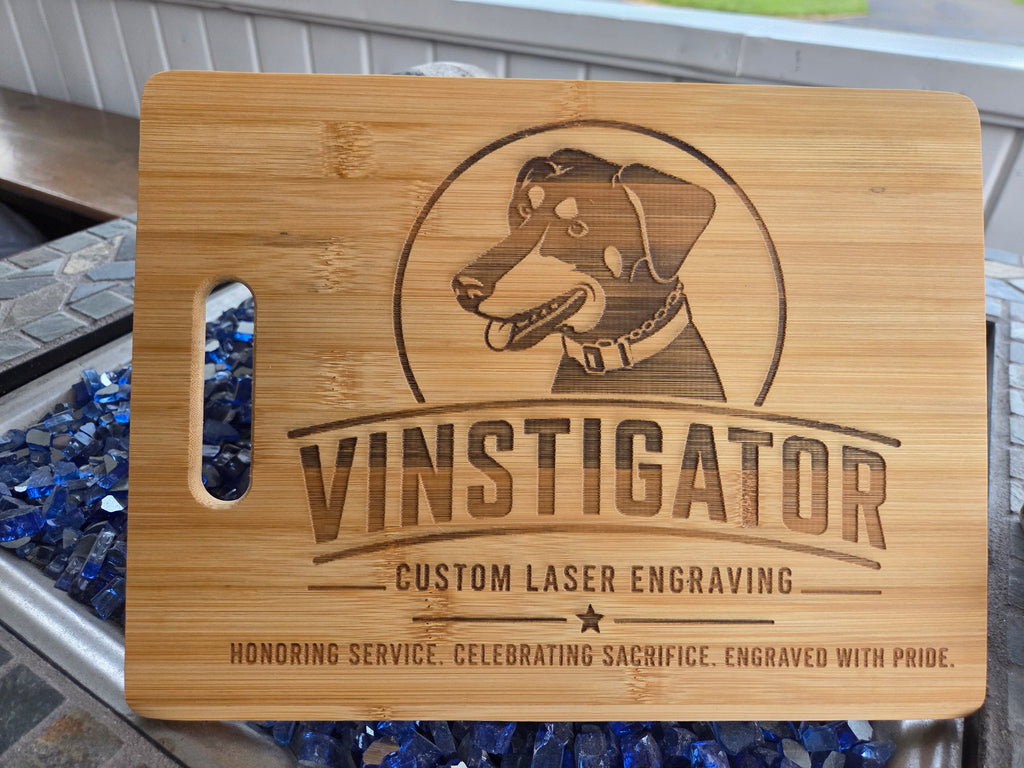 Personalized Military Engraved Bamboo Cutting Board