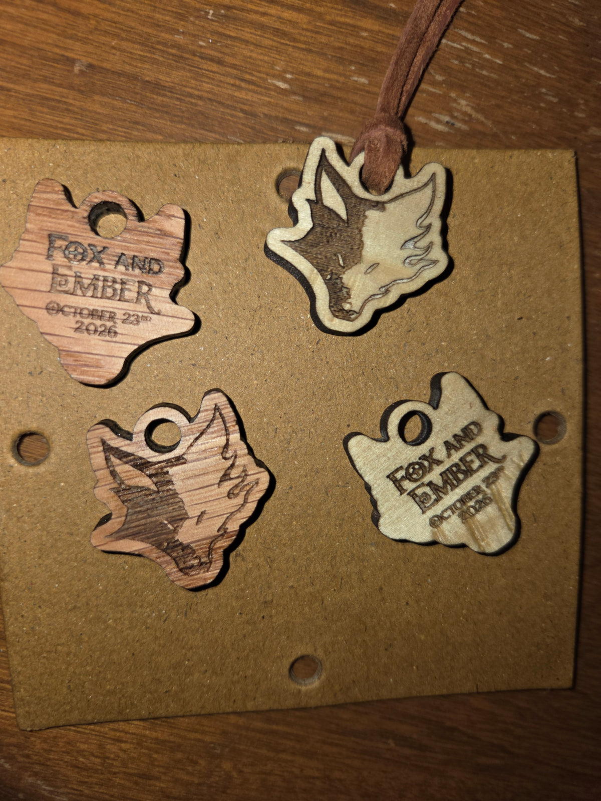 Personalized Engraved Wood Pendant