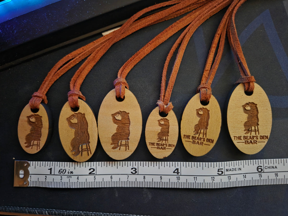 Personalized Engraved Wood Pendant