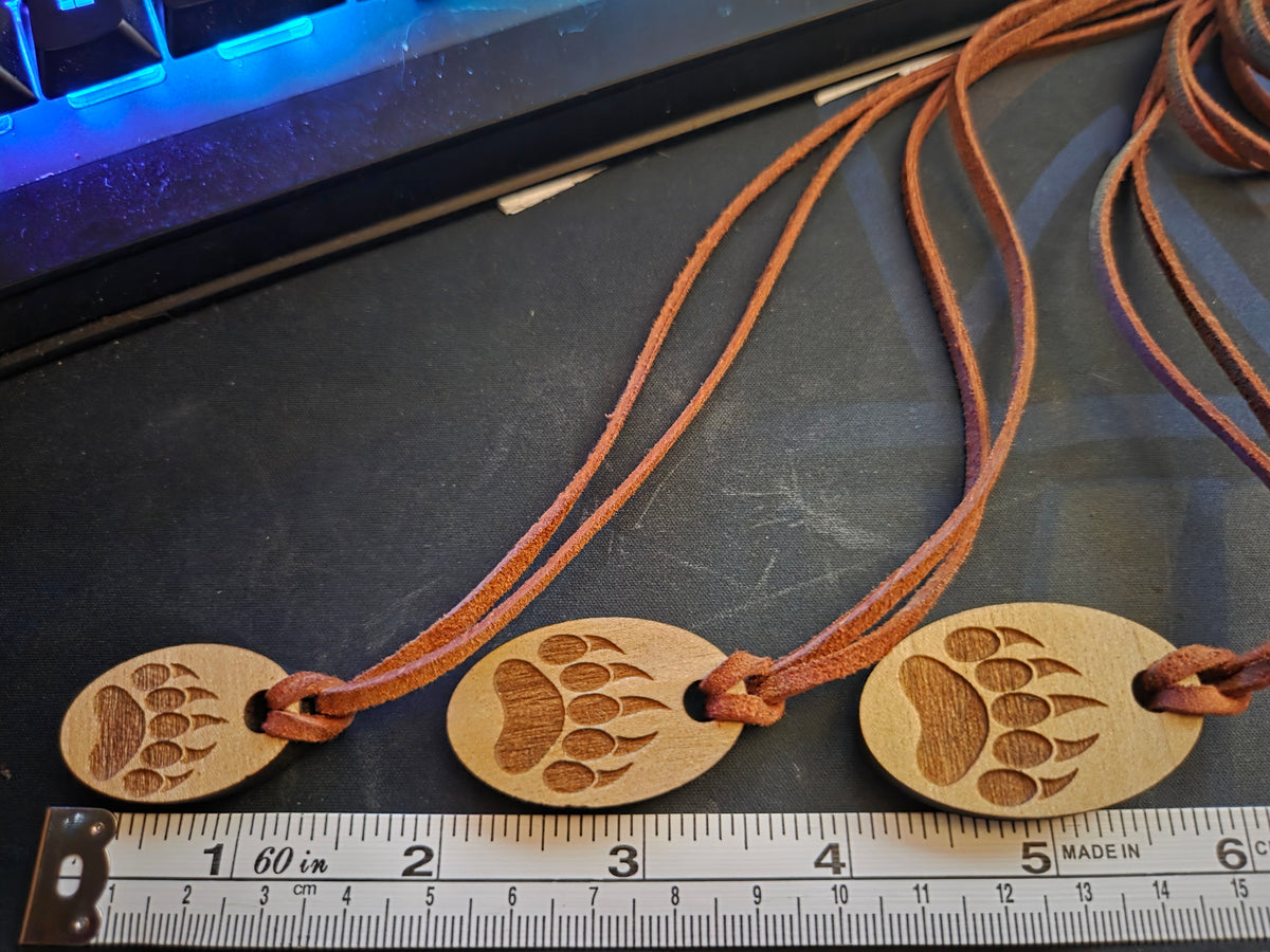 Personalized Engraved Wood Pendant