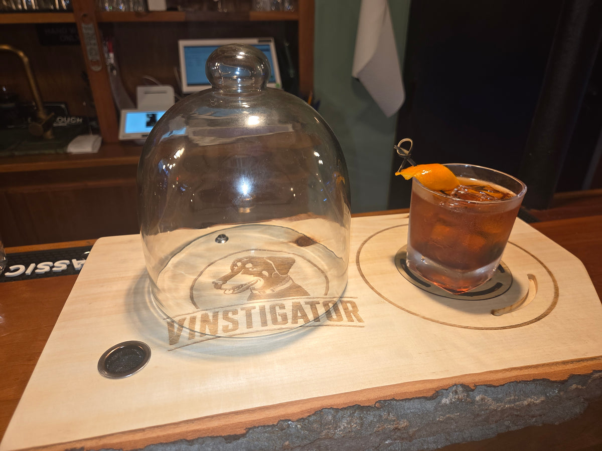 Hand-Tooled Whiskey Smoke Board – Customizable Cocktail Smoker