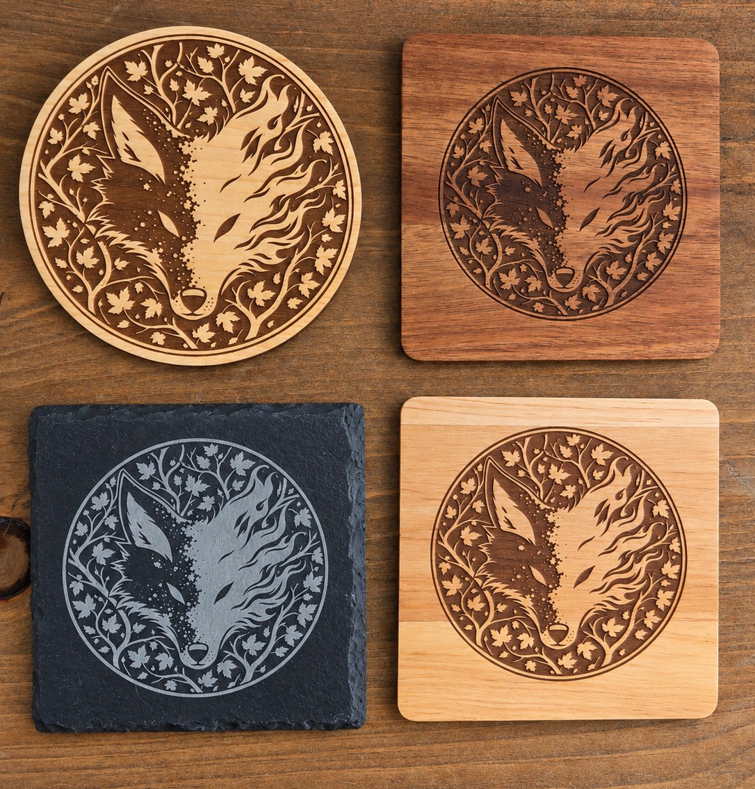 Fox & Ember Engraved Coasters