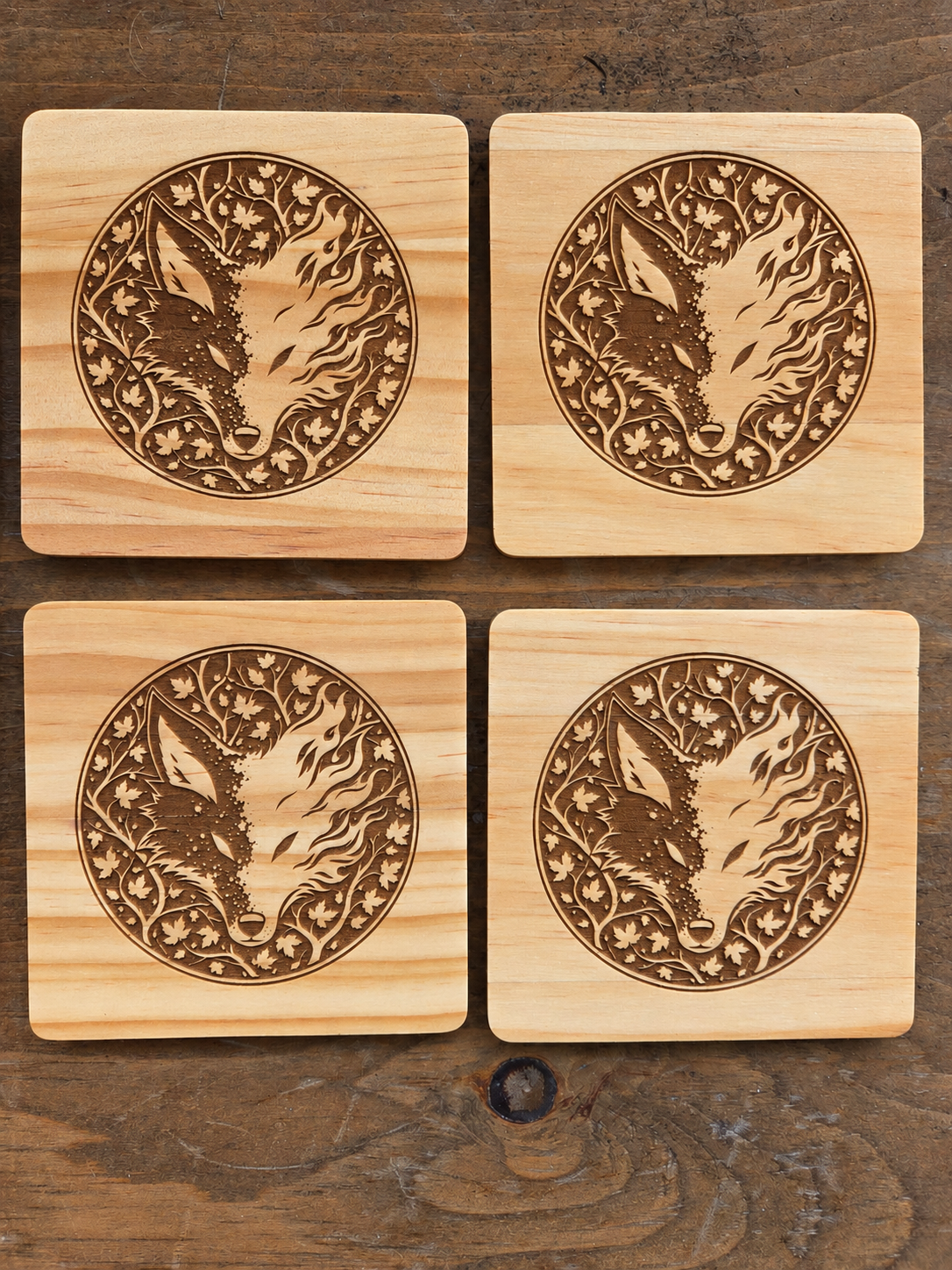Fox & Ember Engraved Coasters
